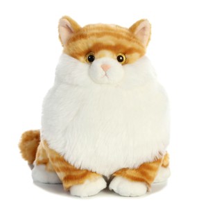 Aurora Fat Cats 9.5" Butterball Tabby Orange Stuffed Animal - 1 of 3