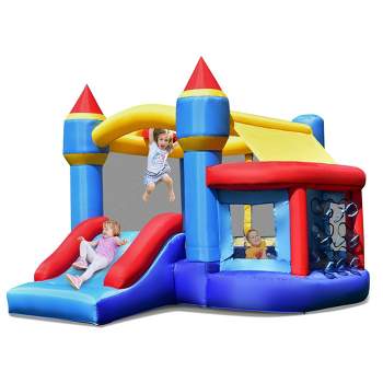 Costway InflatableBounce House Castle Slide Bouncer Kids Shooting Net/Without Blower
