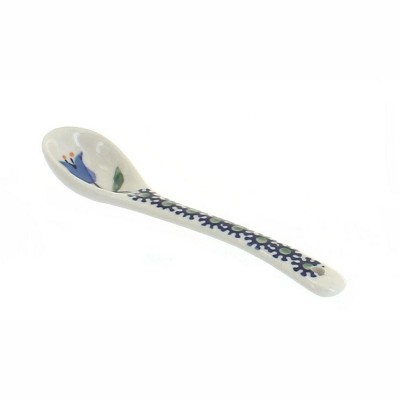 Blue Rose Polish Pottery Tulip Sugar Spoon