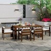 Chic Crate-7-Piece Patio Dining Set – 72.8in Rect Table | W/ Removable Cushions | Backyard, Garden, Poolside (Mocha/Beige) - 2 of 4