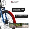 VASIP 24 Inch Mountain, Shimano 21 Speed Steel Frame Mountain Bicycle with Dual Disc Brakes and Front Suspension MTB for Boys and Girls - 4 of 4