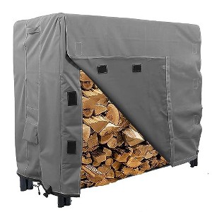 KHOMO GEAR Log Rack Cover – Heavy-Duty Waterproof Firewood Cover for Outdoor Log Storage – Durable, Weatherproof Firewood Rack Protector – Grey - 1 of 4
