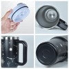 Itopfox 40oz Stainless Steel Tumbler with Handle & Lid, Laser Bull Head Design, Insulated Travel Coffee Cup for Camping, Office, Outdoor - 3 of 4