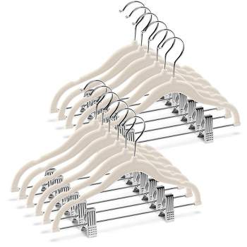 Baby Hangers for Closet with Clips 30 Pack Plastic Kids Clothes