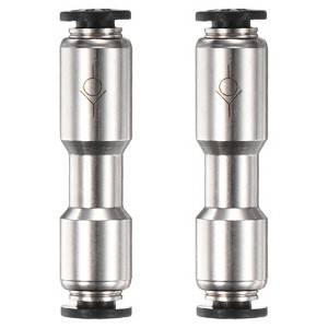 Unique Bargains Nickel Plated Brass Push To Connect One Way Quick Release Check Valve 2 Pcs - 1 of 4