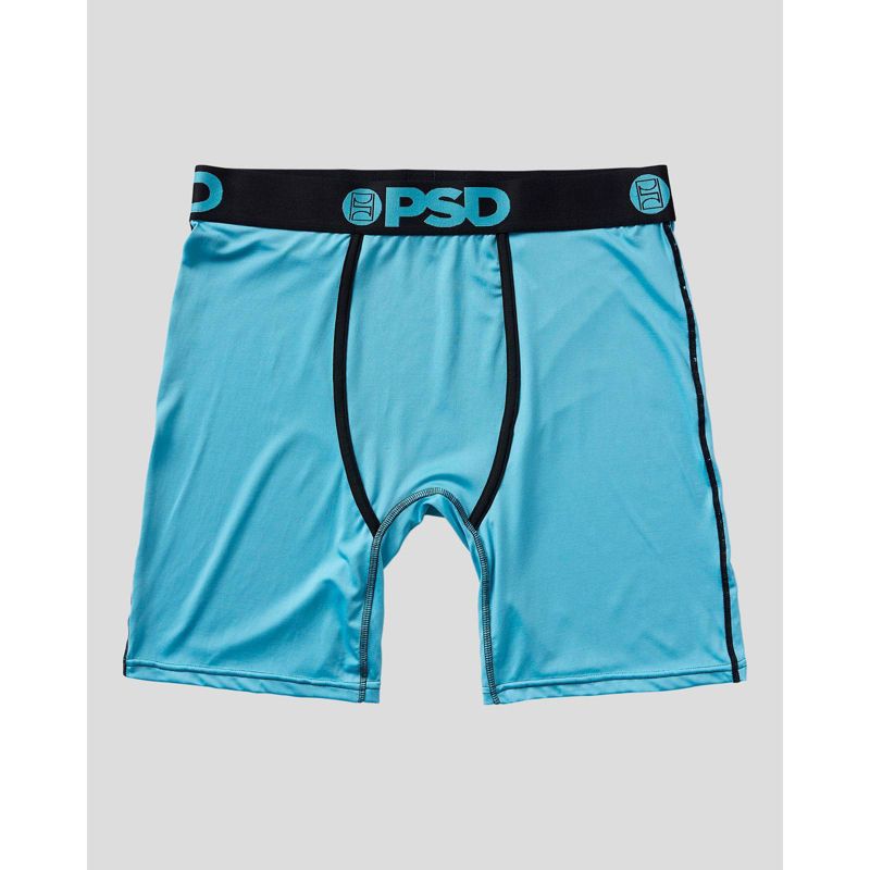 PSD Men's Floral Print Boxer Briefs 2pk - Green/Light Aqua Blue/Black, 3 of 4