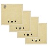Black Stars Creme Washcloth Set of 4 12x12 VHC Brands - 2 of 3