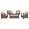Belord Patio Wicker Chairs Lounge Club Chairs, All Weather Brown Wicker Outdoor Chair Set of 4 with Coffee Table and Ottoman for Porch Balcony - 2 of 4