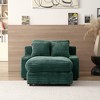 48.8" Modern Luxury Corduroy Daybed Sleeper Sofa with Solid Wood Frame and Removable Cushions - 2 of 4