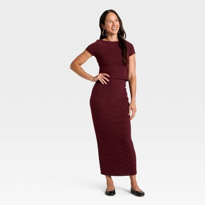 Women's Knit Ribbed Maxi Pencil Skirt - Universal Thread' - image 3