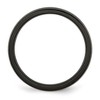 Black Bow Jewelry 4mm Black Plated Stainless Steel Polished Domed Band - 2 of 4