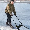Costway 24'' Folding Poly Snow Shovel Snow Pusher w/Wheels U-Shape Handle - 2 of 4