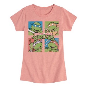 Girls' - Teenage Mutant Ninja Turtles - Grid Fitted Short Sleeve Graphic T-Shirt - 1 of 4