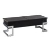 47.5" High Gloss and Chrome Coffee Table with Lift Top and Storage Compartments ¨C Modern Design for Living Room - 3 of 4
