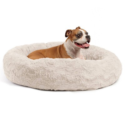 Photo 1 of Best Friends by Sheri Donut Lux Oyster Dog Bed - Off-White 36x36 Large