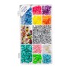John Bead 600pcs Assorted Plastic Alphabet Pony Beads with 5m Elastic Cord for DIY Crafts Bracelets Necklaces Jewelry Making Bead Box - 4 of 4