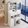 Vanity Desk Modern with LED Mirror and Drawer Storage for Bedroom 29.2in -3irtyhousy - 3 of 4