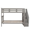 Whisen Twin-Over-Twin Bunk Bed & Bed Frame with Stairway, Storage and Guard Rail - 4 of 4