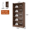 Resenkos Bookshelf, Bookcase Standing Shelf Unts,Wood Bookcase, 72" Tall Bookshelf with 6-Tier Open Storage Shelves,Brown - 2 of 4