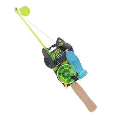 Quirky Kitty Go Fish Light Up Wand Cat Toy - Blue