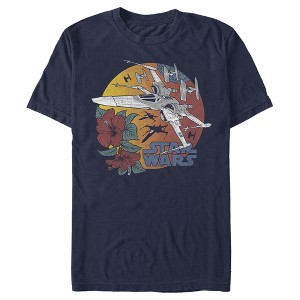Men's Star Wars: The Rise of Skywalker Tropical X-Wing T-Shirt - 1 of 4