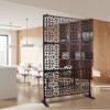 DSVIMOY Outdoor & Indoor Privacy Screen, Freestanding Decorative Privacy Screen for Deck Balcony Patio, Black, 48"*76"*16" - 2 of 4