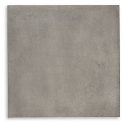 Lockthorne Contemporary Gray Stone and Wood Square End Table