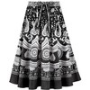 Collections Etc Border Print Easy Fit Circle Skirt with Drawstring Waistband - 4 of 4