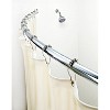 Curved Wall Mountable Shower Rod Chrome - Bath Bliss - image 2 of 3