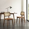 Art Leon Genuine Leather Dining Chairs with Cane Back, Set of 2 - 2 of 4