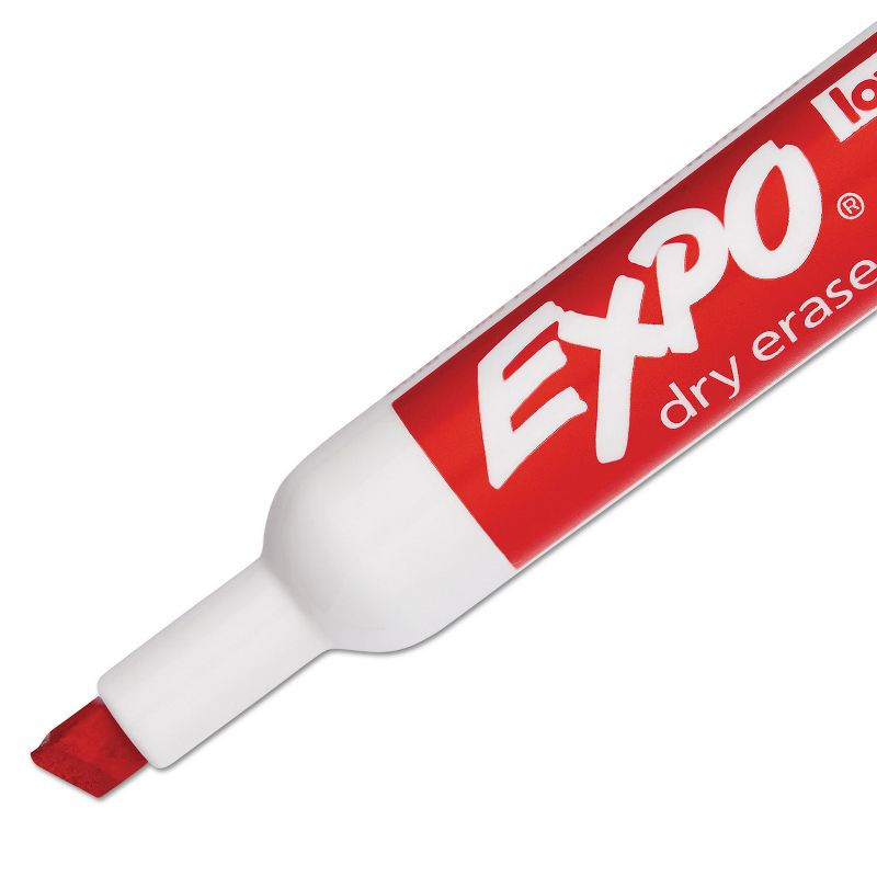 EXPO Low Odor Dry Erase Marker Chisel Tip Red Dozen 80002, 5 of 8