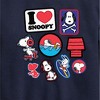 Boys' - Peanuts - I Heart Snoopy Patches Graphic Long Sleeve Fleece Sweatshirt - 2 of 4