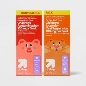 Children's General Pain Relievers Acetomenophin and Ibuprofen - Combo Pack - 8 fl oz - up&up™ - 1 of 4