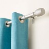 TOWN & COUNTRY EVERYDAY Modern Smooth Edge Cylinder Single Indoor Curtain Rod and Finial Set - 2 of 2