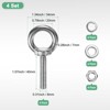 Unique Bargains Stainless Steel Durable Rust-Resistant Eyebolts with Nuts Washers Male Screw for Fastening 10 Pcs - 3 of 4