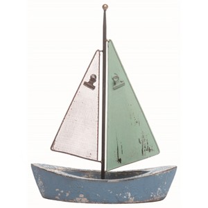 Transpac Wood 10 in. Multicolor Spring Sail Boat Photo Clip - 1 of 2