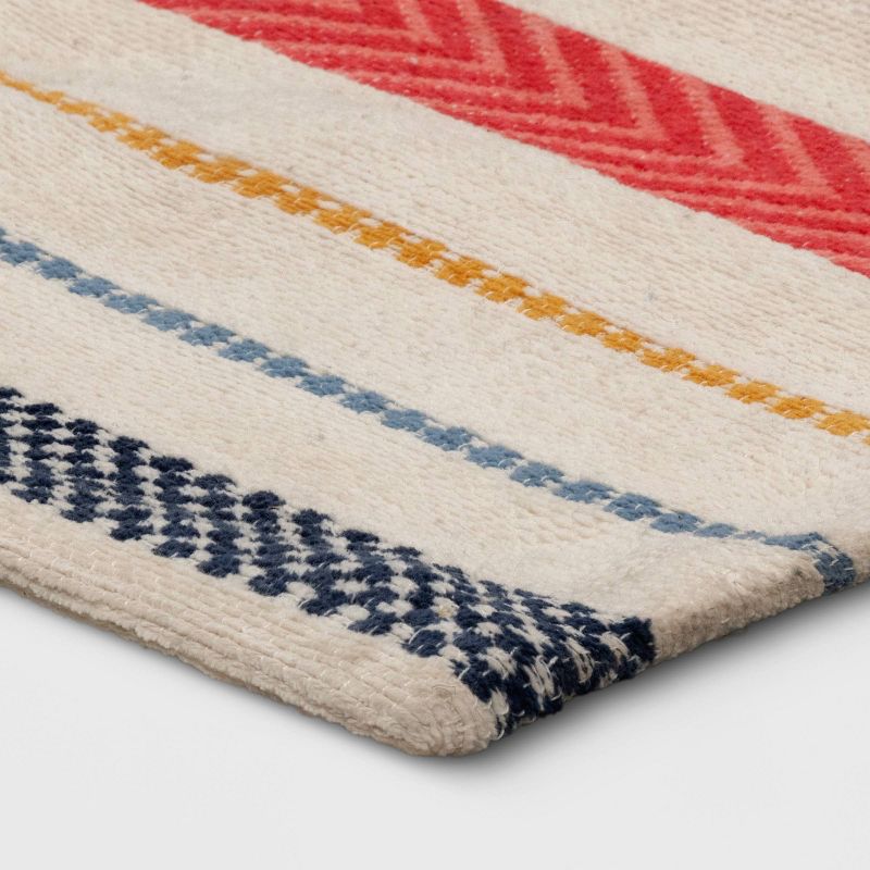 Striped Kids' Rug Red/Blue - Pillowfort™, 3 of 8