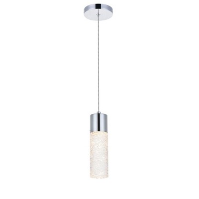 Chrome and Clear Glass LED Pendant Light