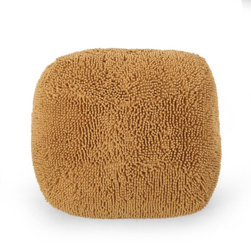 Moloney Modern Microfiber Chenille Round Pouf - Christopher Knight Home, 1 of 11
