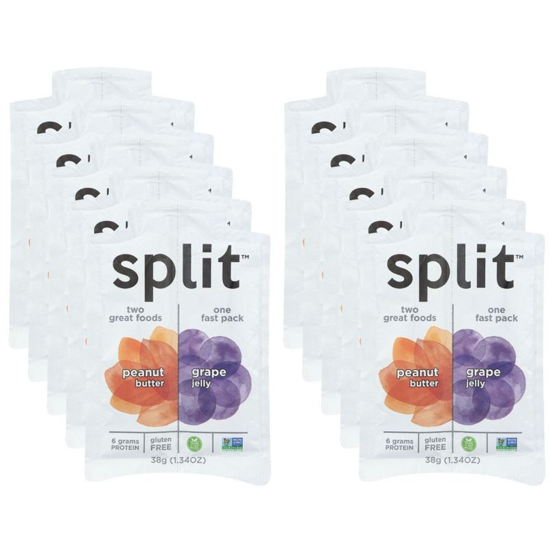 Split Nutrition Peanut Butter & Grape Jelly Pack - Case of 10/1.34 oz, 1 of 7