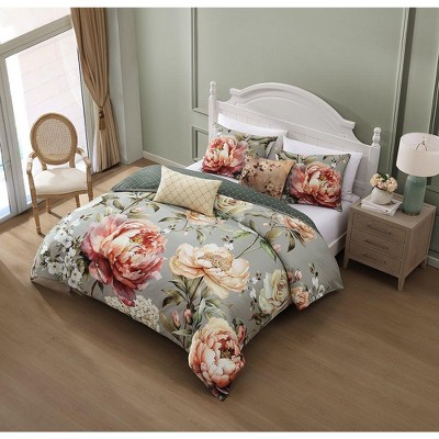 Bebejan Whispering Willows 100% Cotton 5 Piece Reversible Comforter Set
