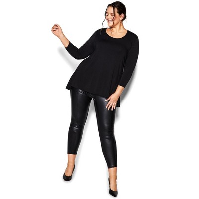 Avenue Women's Plus Size Amy Shine Ponte Pant