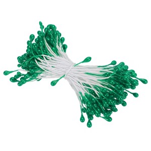 Unique Bargains DIY Craft Handmade Decorative Double Heads Artificial Flower Stamens 150 Pcs - 1 of 4