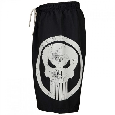 Punisher Mens Marvel Comics The Punisher Skull Symbol Board Shorts - Medium (32-34) — фото 5