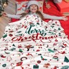 Lomsoe Christmas Print Throw Blanket, Winter Holiday Bed Blanket Super Soft Flannel Blanket Cozy Fuzzy Plush Throw Blanket for Couc - 3 of 4