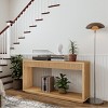 60" Modern 2-Drawer Console Table with Solid Wood Veneer,Entryway Console Table Behind Couch with Hidden Storage for Home Office-Coolbibila - 3 of 4