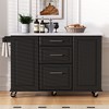 Bella Depot 50.7" Kitchen Island with Storage and Pull Out Cabinet Organizer with Drop Leaf, 2 Drawers, 1Door for Kitchen - 3 of 4