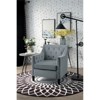 Grazioso Velvet Upholstered Accent Chair in Gray - Lexicon - 2 of 4