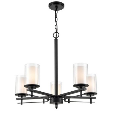 Millennium Lighting Huderson 5 - Light Chandelier in  Matte Black