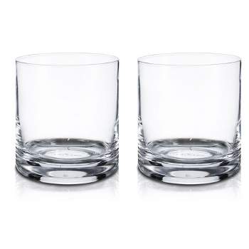 NutriChef 2 Pcs. of Crystal-Clear Stemless Wine Glass - Ultra Clear, Elegant Clear Wine Glasses, Hand Blown